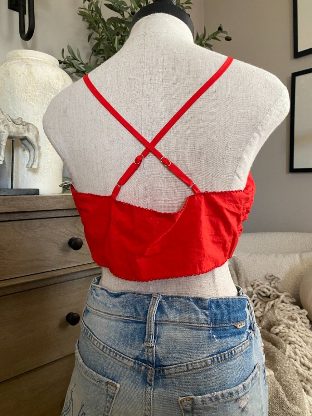 Camila Coelho NWT | Madelyn Crop Top in Red Scarlet - Picture 6 of 9